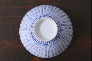 アンティーク雑貨　江戸明治期　染付蓋茶碗3個(R-037878)