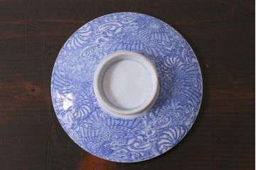 アンティーク雑貨　大正期　龍文　印判蓋茶碗3点セット(R-037882)