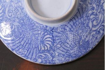 アンティーク雑貨　大正期　龍文　印判蓋茶碗3点セット(R-037882)
