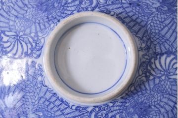 アンティーク雑貨　大正期　龍文　印判蓋茶碗3点セット(R-037883)