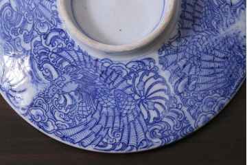 アンティーク雑貨　大正期　龍文　印判蓋茶碗3点セット(R-037883)