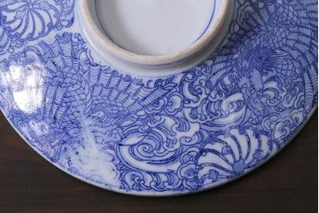 アンティーク雑貨　大正期　龍文　印判蓋茶碗3点セット(R-037883)