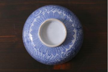 アンティーク雑貨　大正期　龍文　印判蓋茶碗3点セット(R-037884)
