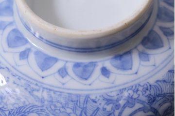 アンティーク雑貨　大正期　龍文　印判蓋茶碗3点セット(R-037884)