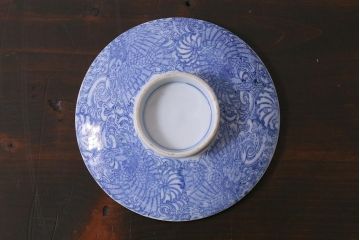 アンティーク雑貨　大正期　龍文　印判蓋茶碗3点セット(R-037885)