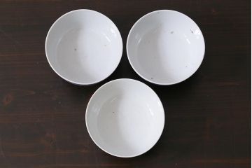 アンティーク雑貨　大正期　龍文　印判蓋茶碗3点セット(R-037885)