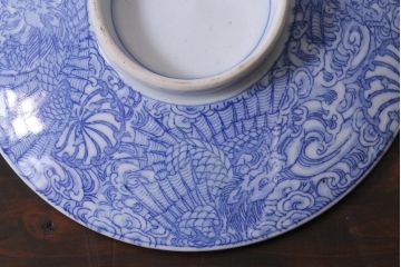 アンティーク雑貨　大正期　龍文　印判蓋茶碗3点セット(R-037886)