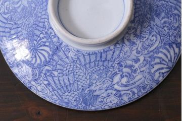 アンティーク雑貨　大正期　龍文　印判蓋茶碗3点セット(R-037886)