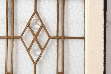 アンティーク建具　イギリスアンティーク　シャビーな雰囲気がおしゃれな木製吊り下げ戸(引き戸、建具)(R-037887)