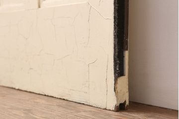 アンティーク建具　イギリスアンティーク　シャビーな雰囲気がおしゃれな木製吊り下げ戸(引き戸、建具)(R-037887)