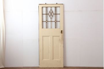 アンティーク建具　イギリスアンティーク　シャビーな雰囲気がおしゃれな木製吊り下げ戸(引き戸、建具)(R-037887)