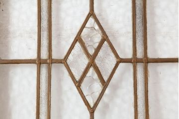 アンティーク建具　イギリスアンティーク　シャビーな雰囲気がおしゃれな木製吊り下げ戸(引き戸、建具)(R-037887)