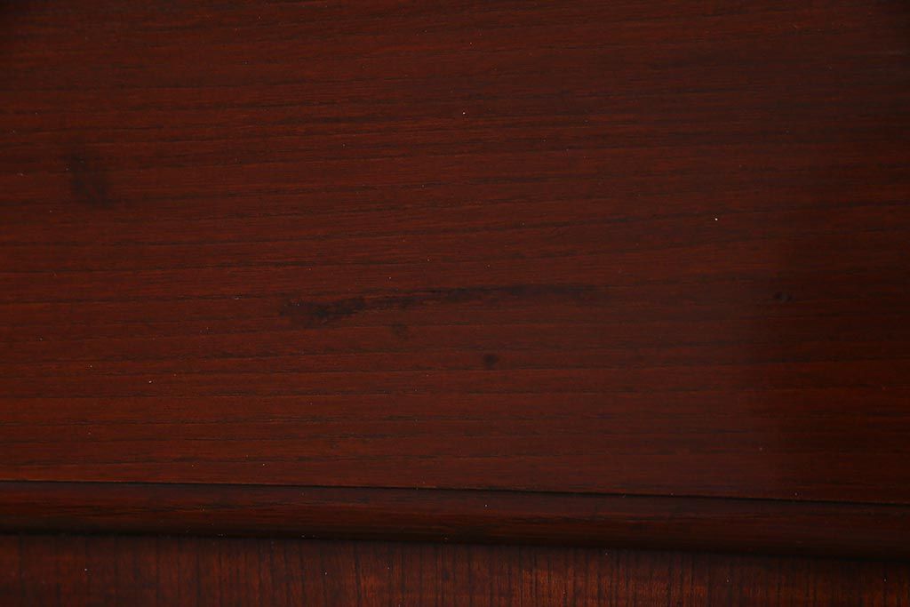 アンティーク建具　明治大正期　新潟産　総ケヤキ材一枚板・漆塗り　和の風格漂う蔵戸(建具、引き戸、玄関戸)(R-037892)