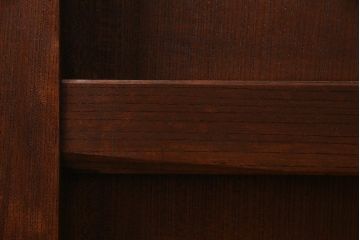 アンティーク建具　明治大正期　新潟産　総ケヤキ材一枚板・漆塗り　和の風格漂う蔵戸(建具、引き戸、玄関戸)(R-037892)