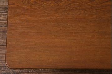 アンティーク家具　和製アンティーク　昭和初期　栓材　温かみのある木味の角ちゃぶ台(座卓、ローテーブル)(R-037897)