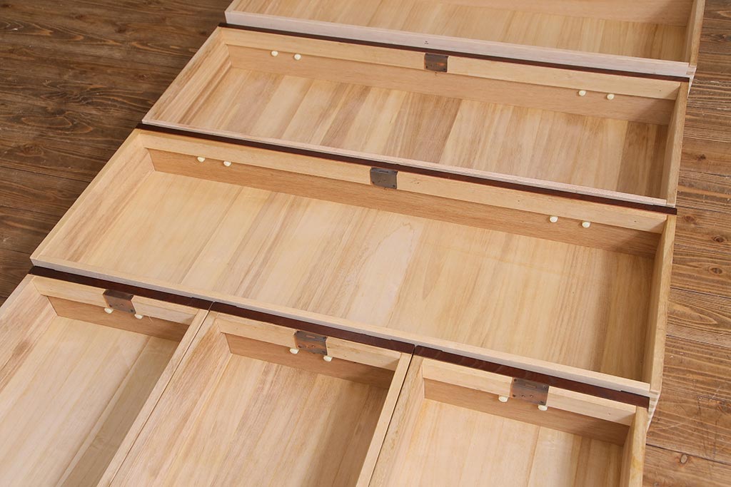 中古　筑後民芸家具　格式高い和の雰囲気を醸し出す120整理タンス(衣装箪笥、チェスト)(R-037902)