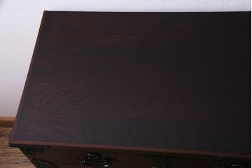 中古　筑後民芸家具　格式高い和の雰囲気を醸し出す120整理タンス(衣装箪笥、チェスト)(R-037902)