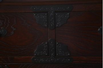 中古　筑後民芸家具　格式高い和の雰囲気を醸し出す120整理タンス(衣装箪笥、チェスト)(R-037902)