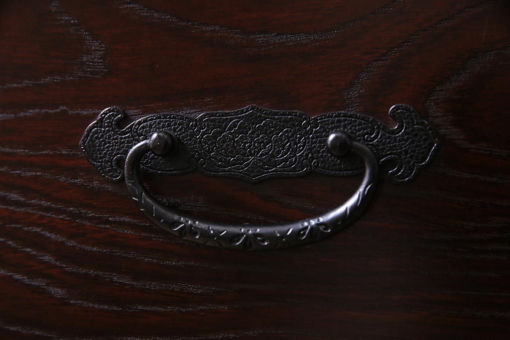 中古　筑後民芸家具　格式高い和の雰囲気を醸し出す120整理タンス(衣装箪笥、チェスト)(R-037902)