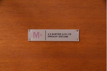 ヴィンテージ家具　A.H McINTOSH(マッキントッシュ)　チーク材　チェッカー柄のコーヒーテーブル(カフェテーブル、サイドテーブル、ビンテージ)(R-037903)