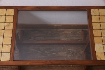 ヴィンテージ家具　G-PLAN　北欧ビンテージ　タイル・ガラス入りセンターテーブル(ローテーブル)(R-037906)