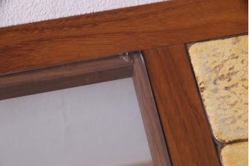 ヴィンテージ家具　G-PLAN　北欧ビンテージ　タイル・ガラス入りセンターテーブル(ローテーブル)(R-037906)