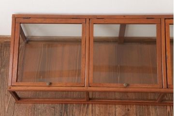 アンティーク家具　ガラス扉　レトロな雰囲気あふれる卓上ガラスケース(ショーケース、陳列棚、コレクションケース)(R-037907)