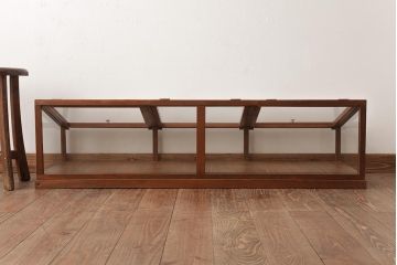 アンティーク家具　ガラス扉　レトロな雰囲気あふれる卓上ガラスケース(ショーケース、陳列棚、コレクションケース)(R-037907)