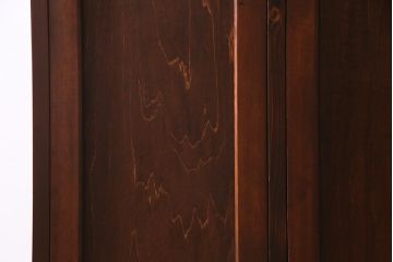 ラフジュ工房オリジナル　ヒノキ無垢材・ヒバ材　チェッカーガラスがアクセントの2人用ロッカー(ワードローブ)(R-037922)