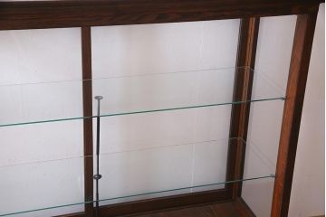 アンティーク家具　和製アンティーク　総栗材　激レア!両面引き戸　大正ロマンの雰囲気漂うガラスケース(ショーケース、陳列棚)(R-037928)