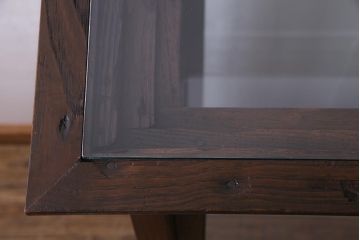 アンティーク家具　和製アンティーク　総栗材　激レア!両面引き戸　大正ロマンの雰囲気漂うガラスケース(ショーケース、陳列棚)(R-037928)