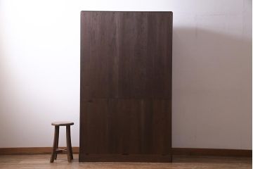 中古　国産　高級品　総桐材　桐紋様金具　しっとりとした佇まいが品のある重ね桐箪笥(和タンス、衣装箪笥、衣装盆付き、桐たんす)(R-037939)