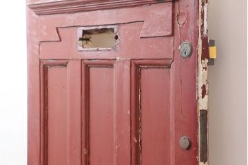 アンティーク建具　イギリスアンティーク　ステンドグラスがおしゃれな木製ドア(扉、建具)(R-037943)