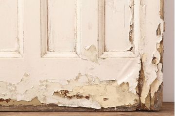 アンティーク建具　イギリスアンティーク　ステンドグラスがおしゃれな木製ドア(扉、建具)(R-037945)