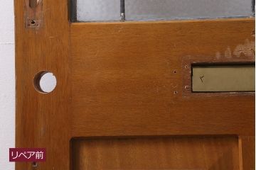 アンティーク建具　イギリスアンティーク　ステンドグラスがおしゃれな木製ドア(扉、建具)(R-037947)