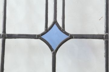 アンティーク建具　イギリスアンティーク　ステンドグラスがおしゃれな木製ドア(扉、建具)(R-037950)