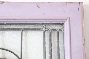 アンティーク建具　イギリスアンティーク　ステンドグラスがおしゃれな木製ドア(扉、建具)(R-037952)