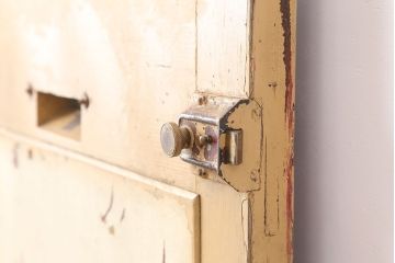 アンティーク建具　イギリスアンティーク　ステンドグラスがおしゃれな木製ドア(扉、建具)(R-037952)