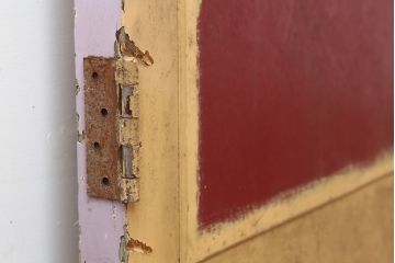 アンティーク建具　イギリスアンティーク　ステンドグラスがおしゃれな木製ドア(扉、建具)(R-037952)