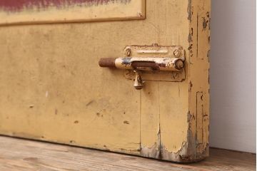 アンティーク建具　イギリスアンティーク　ステンドグラスがおしゃれな木製ドア(扉、建具)(R-037952)