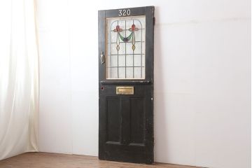 アンティーク建具　イギリスアンティーク　ナンバーがポイントの木製ドア(扉、建具)(R-037953)