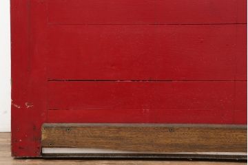 ヴィンテージ建具　フランスビンテージ　アーチ型　アイアングリルが目を引くオーク材製のドア(面格子、扉)(R-037954)