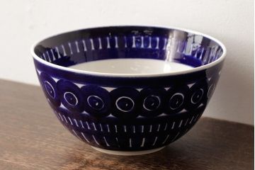ヴィンテージ雑貨　北欧ビンテージ　ARABIA(アラビア)　VALENCIA(ヴァレンシア)　22cm　ボウル(洋食器、丼)(R-037955)