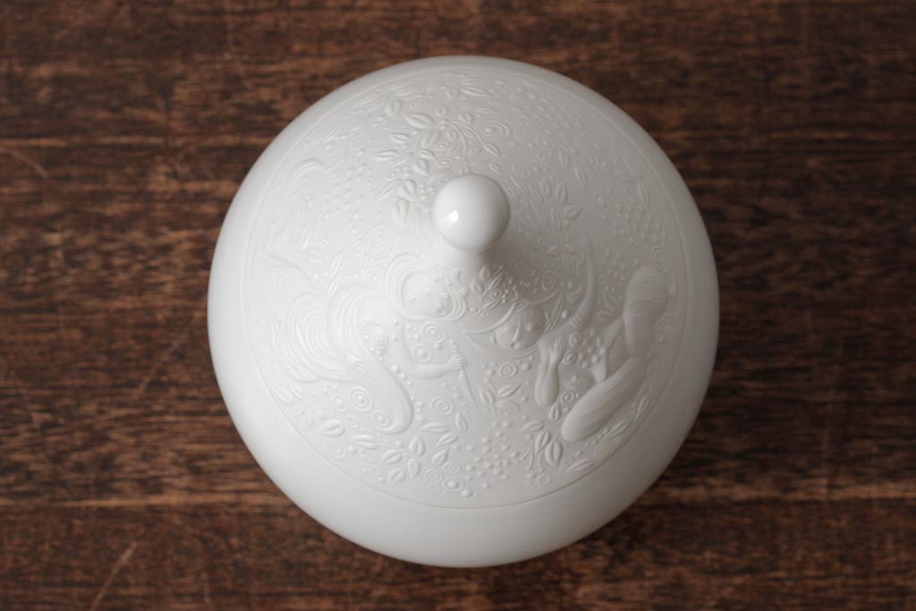 中古　ドイツ　Rosenthal(ローゼンタール)　魔笛　シュガーポット(洋食器、小物入れ)(R-037956)