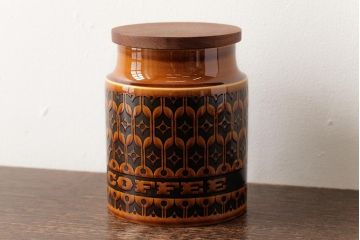 イギリスビンテージ　HORNSEA(ホーンジー)　HEIRLOOM(エアルーム)　コーヒーキャニスター(保存容器、ジャー)(R-037957)