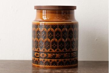 イギリスビンテージ　HORNSEA(ホーンジー)　HEIRLOOM(エアルーム)　コーヒーキャニスター(保存容器、ジャー)(R-037957)