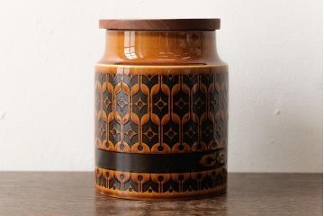 イギリスビンテージ　HORNSEA(ホーンジー)　HEIRLOOM(エアルーム)　コーヒーキャニスター(保存容器、ジャー)(R-037957)