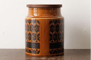イギリスビンテージ　HORNSEA(ホーンジー)　HEIRLOOM(エアルーム)　コーヒーキャニスター(保存容器、ジャー)(R-037957)
