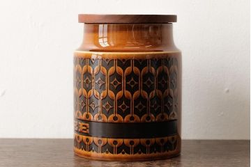 イギリスビンテージ　HORNSEA(ホーンジー)　HEIRLOOM(エアルーム)　コーヒーキャニスター(保存容器、ジャー)(R-037957)