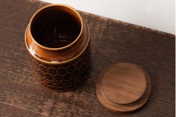 イギリスビンテージ　HORNSEA(ホーンジー)　HEIRLOOM(エアルーム)　コーヒーキャニスター(保存容器、ジャー)(R-037957)